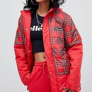 NWT Ellesse Anorak Tartan Plaid Jacket
